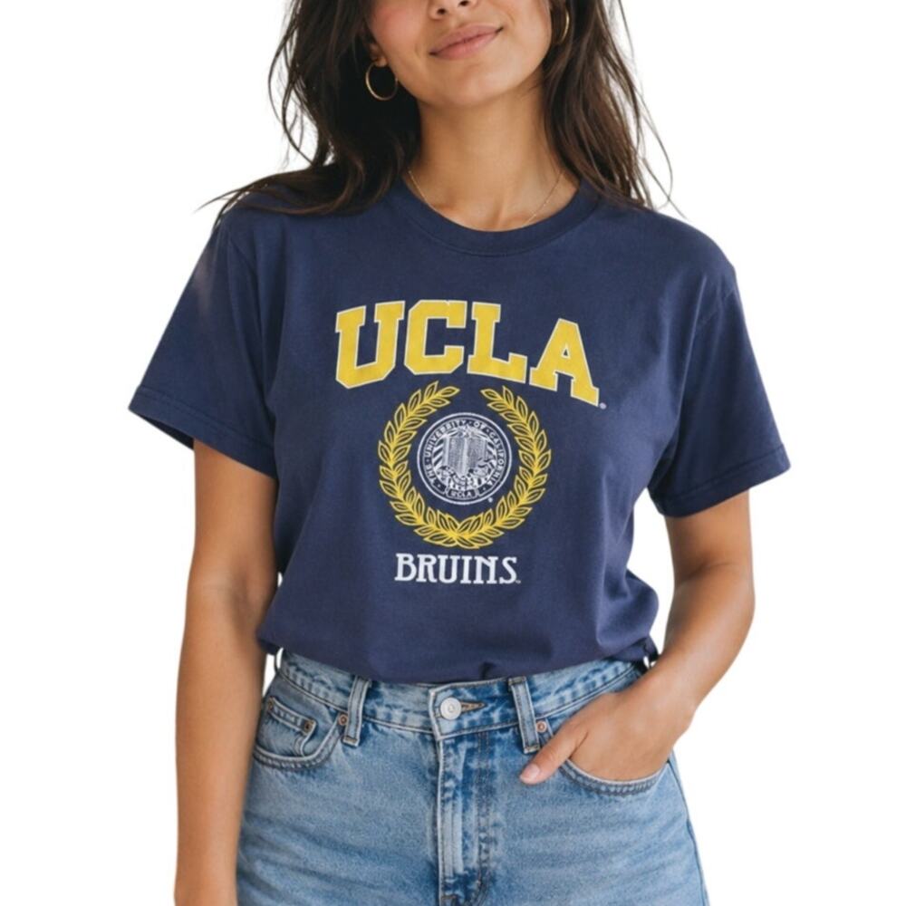 UCLA Bruins Russell Athletic Navy Yellow Collegiate Tee Size Large